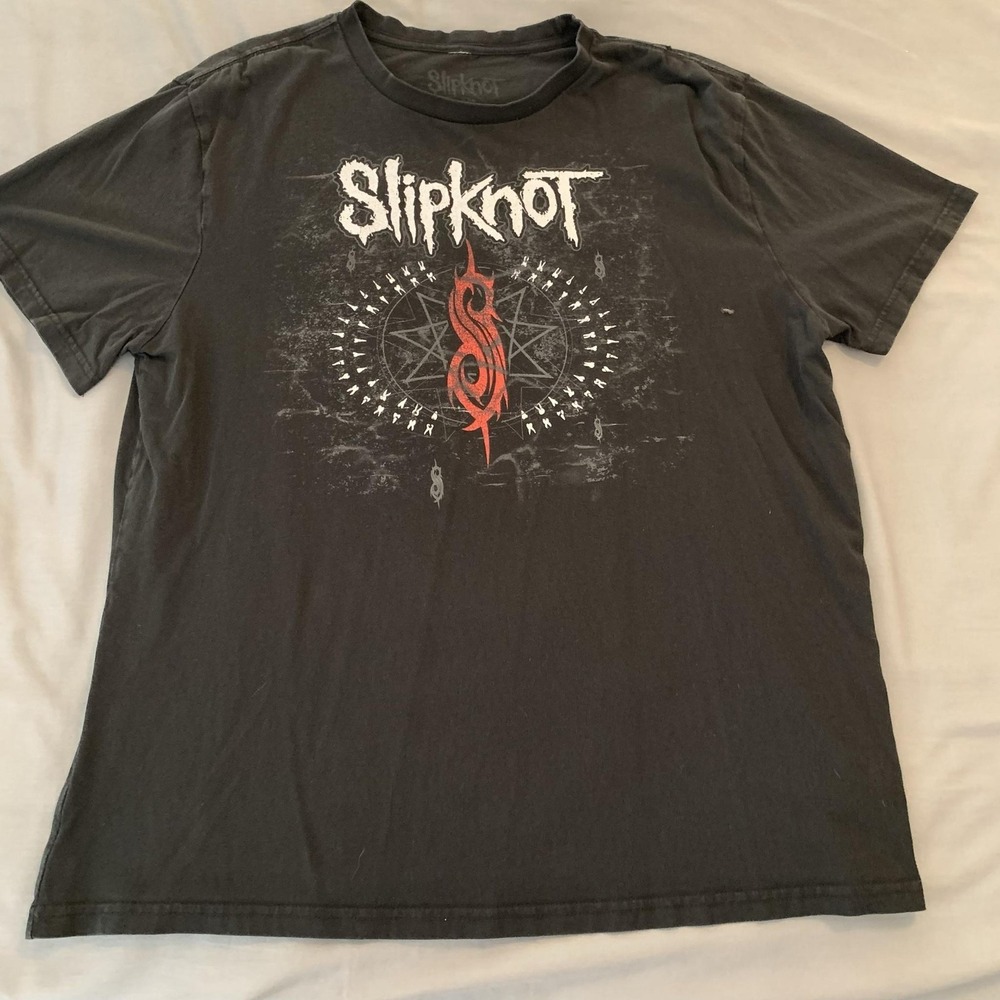 Slipknot Shirt Mens 2XL Black Logo Compass Graphic Metal Band Tee T-Shirt